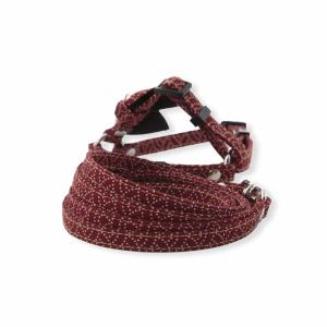 China Wave Patterned Fabric Cat Harness Collar , Comfortable Outdoor Cat Collar factory