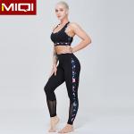 Newest 2 Pcs Women Sport Fitness Set Sexy Mesh Sport Bra And Butt Lift Legging