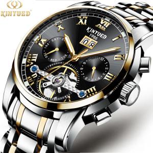 China KINYUED Distinctive Style China Automatic Movement Watches Water Resistant Stainless Steel Strap Wristwatches factory