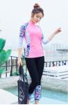 2019 UV Protection Swimming suit for women long sleeve and legs swimwear shorts