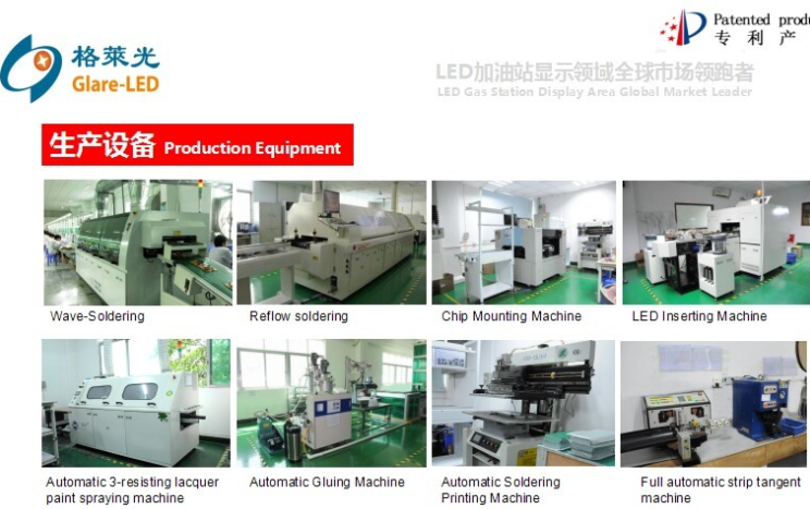 IP65 Waterproof 20 Inch 7 Segment LED Display Gas Changer for Outdoor Advertising
