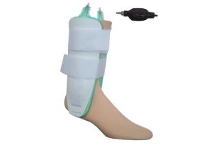 China Air Foam Stirrup Medical Ankle Brace Support With Pump Plastic Shell Material factory