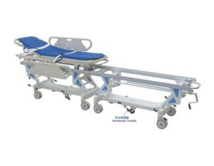 China Water Proof Emergency Patient Trolley Central Brake PU Cover Transportation Cart factory