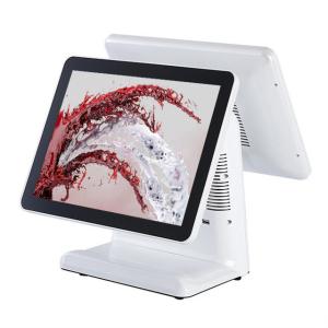 China 15 Inch White Color Dual Screen All In One Pos With 1024 X 768 Pixels factory