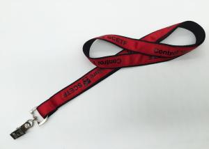 China Advertisement Black Imprinted neck Silk Screen Lanyards with ID cards factory