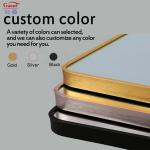 Rectangular Black Hairdresser Mirror for Large Bathroom Wall Decor in Gold Frame