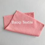 Pink 2 layers thick twist solid microfiber dish rags， tea towels wipes,single