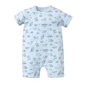 China 2023 Summer In Stock 100% Cotton Baby Jumpsuit Factory Reasonable Price Baby Rompers Short Sleeves Baby Clothing factory