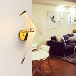 Energy Saving PaperCrane Bird Modern Wall Lamp For Living Room