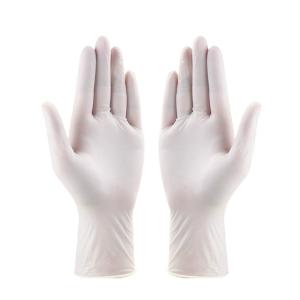 China OEM ODM Material 4.5g White Disposable Latex Gloves factory