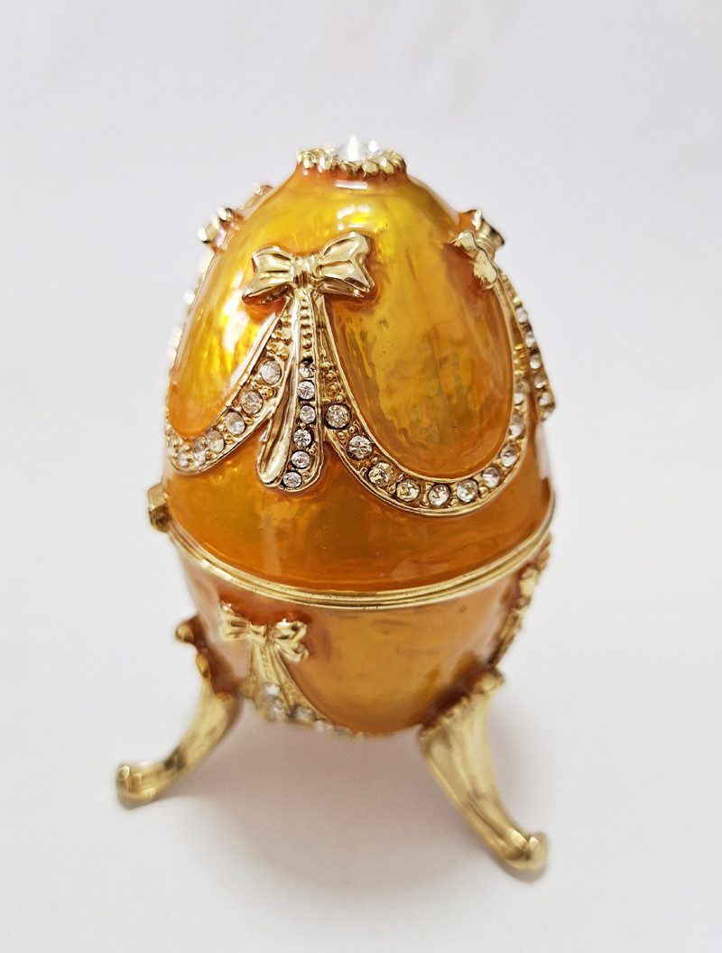 Luxury Faberge Easter Eggs Faberge-Egg Hand Painted Jewelry Trinket Box Gift for Easter Home DecorDirect Jewelry Boxes