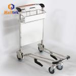 Stainless Steel Airport Baggage Luggage Cart With Four Wheels For Airport