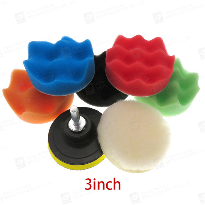 9pcs 7 Inch Car Polishing Sponges With M14 Drill Adaptor