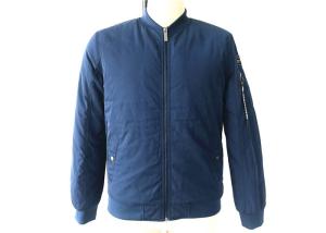China Cobalt Color Mens Polyester Bomber Jacket With Tap On Zip Pocket Tws8046 factory