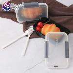 Plastic Food Storage Bento Box Fresh Keeping Sealed Square Lunch Box Kitchen