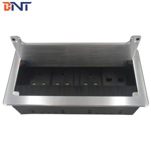 China aluminum allouy material hidden design desk flip up power socket factory