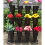 Factory Customized Color Size Florist Shelf Flower Bucket Display Stand Flower