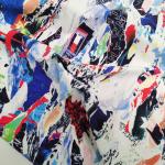 92% Nylon 8% Spandex Printed Microfiber Fabric 130gsm 150cm Waterproof