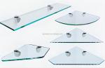 Clear Flat Tempered Glass Shelf for Bathroom Wall Mounted and Interior