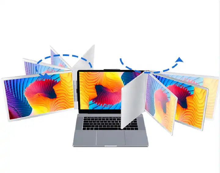 14 Inch Portable Triple Monitor For Laptop Screen Extender 300 Cd/M² 25ms