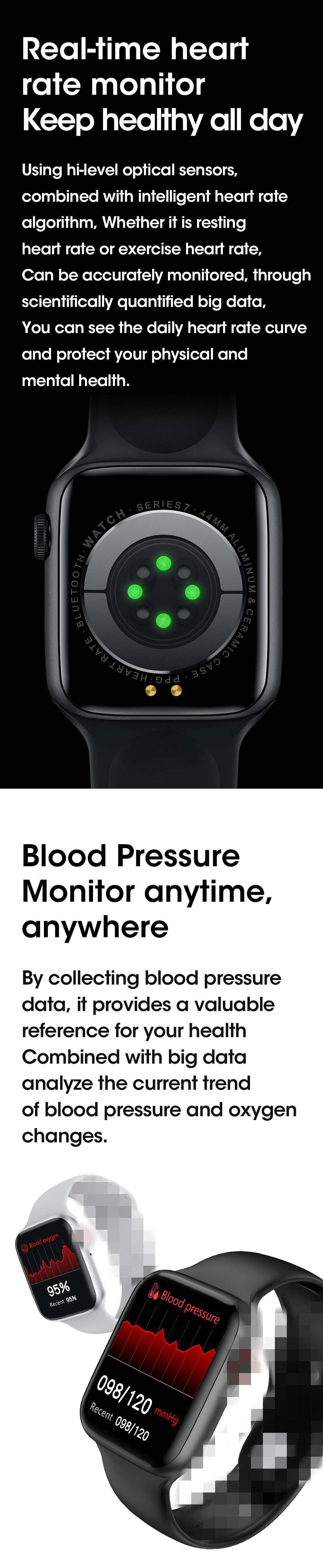 HL37 SmartWatch Waterproof 1.75 Inch Full TouchLow Consumption Dual Mode