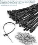 Nylon (PA)66 Cable Tie with Round Mounting Hole 300mm x 4.8, Screw Mount Plastic
