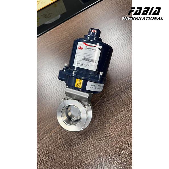 KF50 Stainless Steel Electric Butterfly Valve Hard Seal Quick Installation PN16