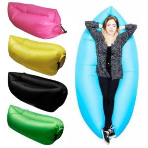 China New Functional Outdoor One Mouth Inflatable Lazy Bag Air Inflatable Sleeping Bags Banana Sleeping Bags factory