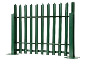 China Park Green Color Pvc Security Palisade Fence Pales , Wire Mesh Fence factory