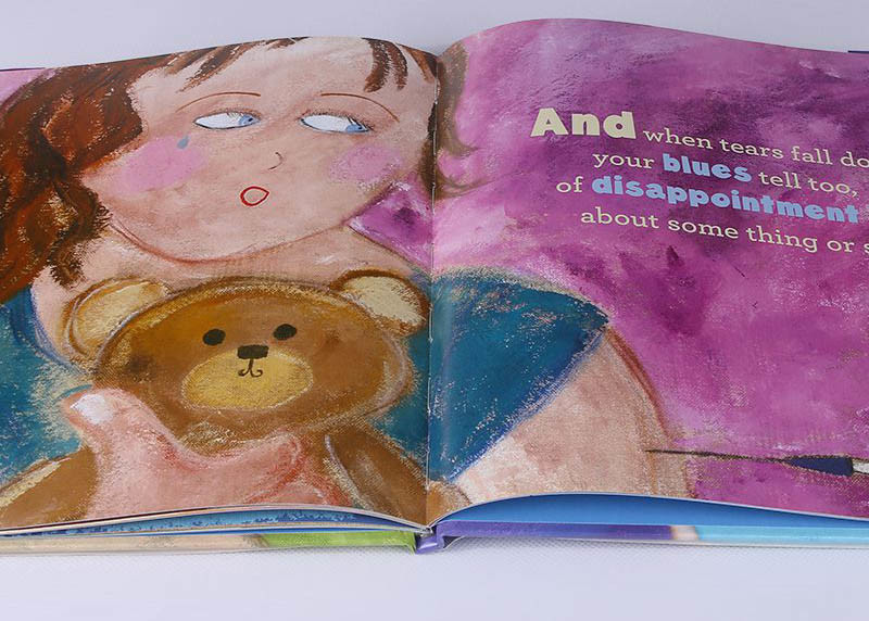 Coloful Fairy Tale Hardcover Children'S Books Coated Paper With Plastic Dust Jacket