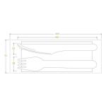 160 Mm Biodegradable Wooden Fork Spoon Napkin Toothpick With Wrapped Paper