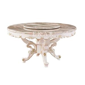 China Round Rotating Centre Set 6 Chair Marble Dining Table OY-CT02 factory