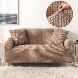 China Super Elastic Three-seat Sofa Covers in Light Luxury Style with Seersucker Fabric factory