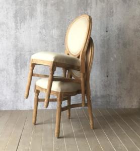 China stakable Oak wood finish Linen fabric upholstery arm chair/wooden dining chair/desk chair factory