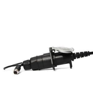 China 7 Pin Curly Retractable Coil Cable For Vehicle Reversing Camera System 4 Meters factory