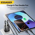 ESSAGER ES-CD45 33W GaN Charger Dual USB C PD Charger