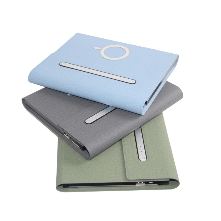 A5 Pu Soft Leather Hardback Notebook , Customized Wireless Charging Notebook
