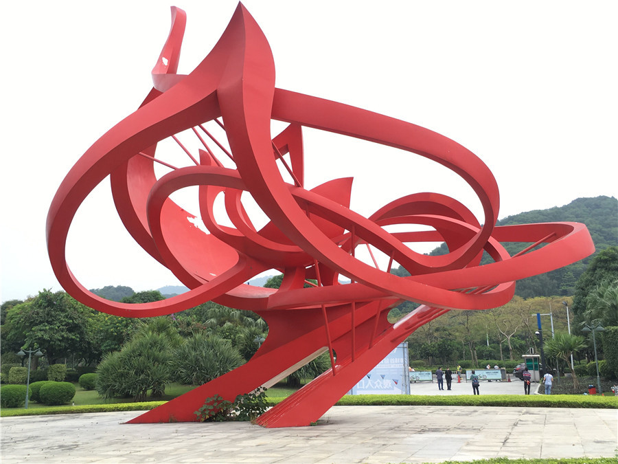 Landscape Large Outdoor Metal Sculpture Abstract Contemporary Garden Statues