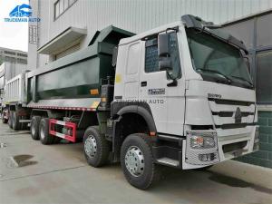 China 12 Wheel 50 Tons U Shape Cargo Box Howo Dump Truck 371 factory