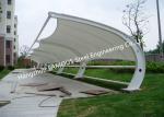 Single Slope Roof Outdoor Steel Membrane Structure Cantilever Parking Shelter