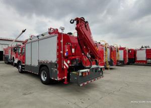 China Diesel 100Km/H Q235A Emergency Rescue Fire Truck with 5000kg Lifting Crane factory