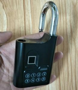 China Biometric door lock Fingerprint lock Padlock black fingerprint lock factory