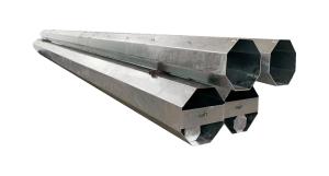 China Hot Dip Galvanized Transmission Steel Pole 100Ft 6mm Thick Q460 Octagonal factory