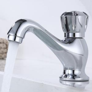 China Brass Stylish Bathroom Single Cold Water Basin Taps in Chrome factory