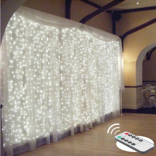 3M remote LED curtain fairy Lights string Christmas led patio party wedding