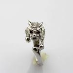 Women Jewelry 925 Silver Pave Clear Cubic Zirconia Animal Ring (S-RJ690)