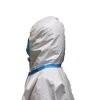 White Color Disposable Isolation Gown , Hooded Non Woven Isolation Gown