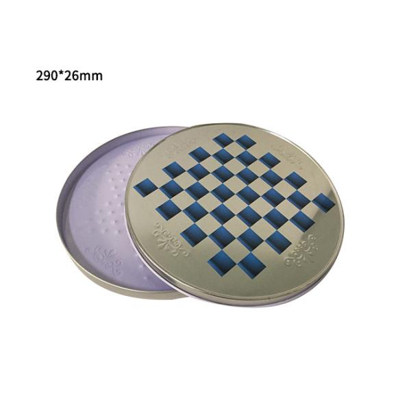 China Bulk Empty Aluminum Large Round Tin Containers For Chess Game factory