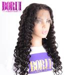 Deep Wave Human Hair Lace Front Wigs Brazilian With Baby Hair Swiss Lace
