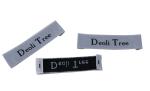 Recyclable Clothing Woven Labels White Black Satin Surface Crochet